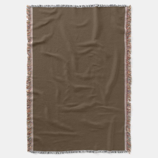 Deep Espresso Brown Decorative  Throw Blanket (Front Vertical)