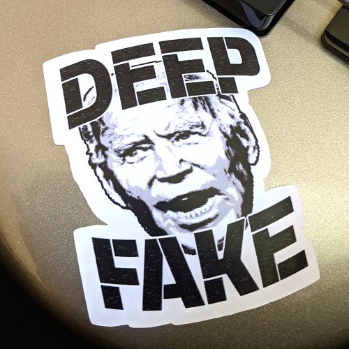 Deep Fake Glitchy Joe Biden Politics Impostor Meme Sticker