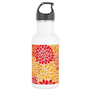 Deep Floral Art Stainless Steel Water Bottle