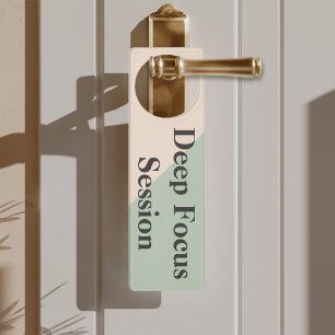 Deep Focus Do Not Disturb Quiet Space Door Hanger