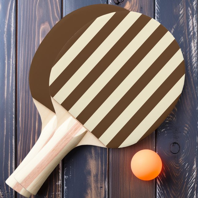 Deep Forest Brown Polo Striping and Solid  Ping Pong Paddle (Creator Uploaded)