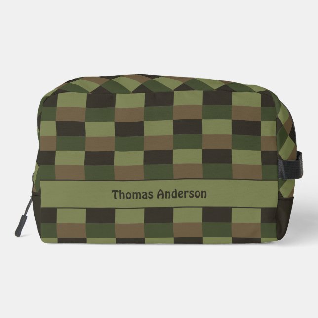 Deep Forest Color Combination Dopp Kit (Back)