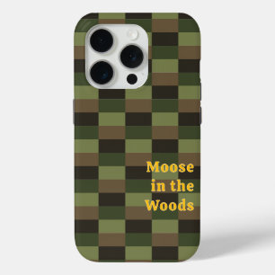 Deep Forest Color Combination with Yellow iPhone 15 Pro Case