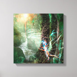 DEEP FOREST ELEMENTAL SPRITE CANVAS PRINT