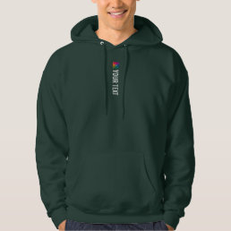 Deep Forest Green Add Image Logo Text Here Mens Hoodie