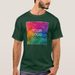 Deep Forest Green Custom Create Your Own Add Logo T-shirt at Zazzle