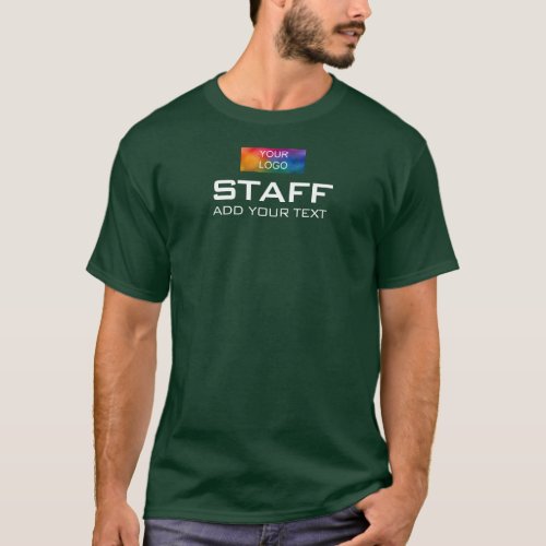Deep Forest Green Staff Member Double Sided Mens T_Shirt