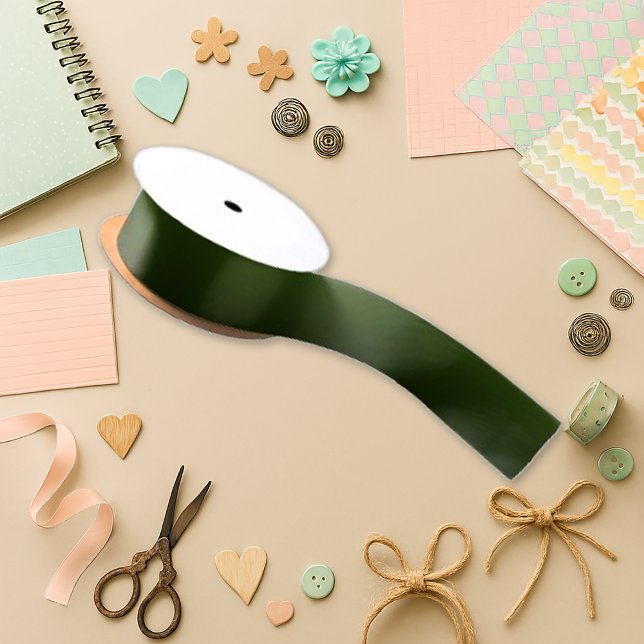 Deep Forest Green Style Year-Round Craft Satin Ribbon (Creator Uploaded)