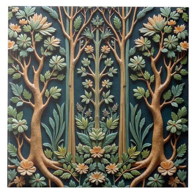 Deep Forest Oasis Ceramic Tile (Front)