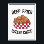 Deep Fried Cheese Curds Minnesota Wisconsin Food Postcard<br><div class="desc">Design features an original marker illustration of deep-fried cheese curds,  a snack popular at fairs,  carnivals,  restaurants,  and fast food establishments in US states like Wisconsin and Minnesota. Ideal for your favorite foodie.</div>