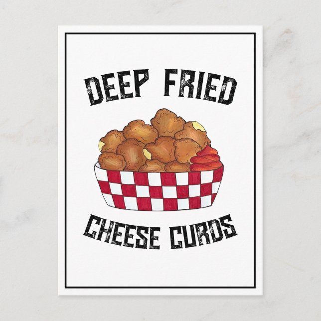 Deep Fried Cheese Curds Minnesota Wisconsin Food Postcard (Front)