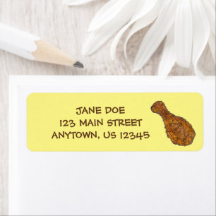 Deep Fried Chicken Leg Drumstick Foodie Soul Food Label