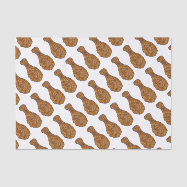 Deep Fried Chicken Leg Drumstick Soulfood Foodie Tissue Paper (Front)