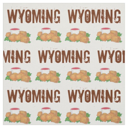 Deep Fried Rocky Mountain Prairie Oysters Wyoming Fabric
