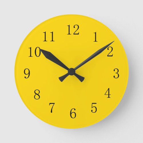 Deep Golden Yellow Kitchen Wall Clock