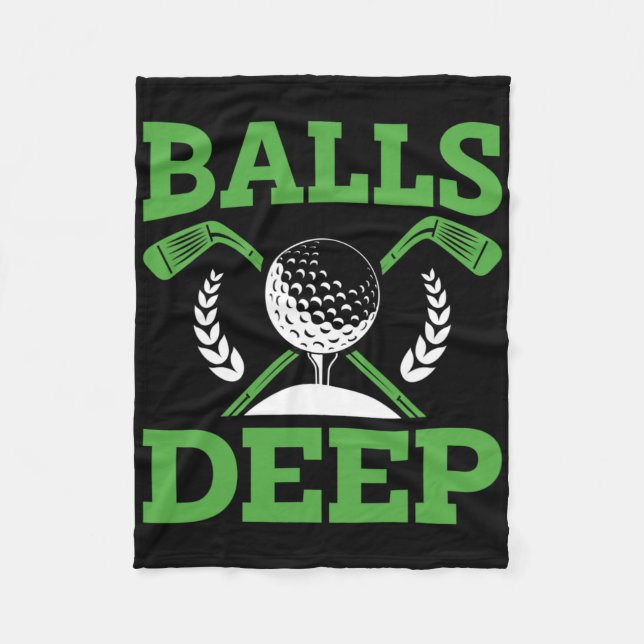 Deep Golf Golfer Fan Golf Tournament Day  Fleece Blanket (Front)