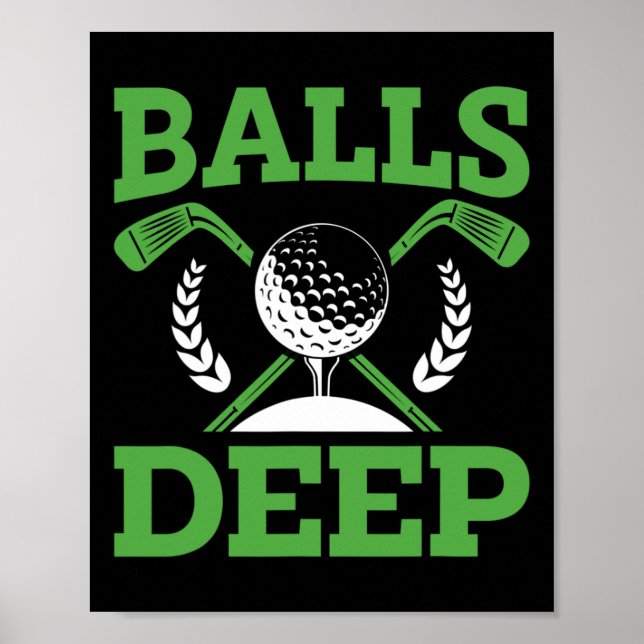 Deep Golf Golfer Fan Golf Tournament Day  Poster (Front)