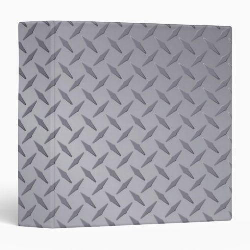 Deep Gray Steel Diamondplate Background 3 Ring Binder