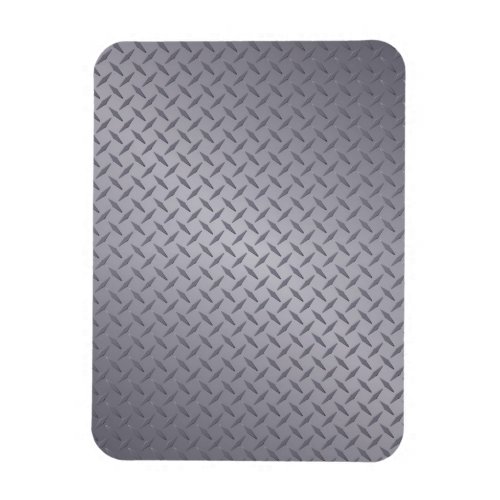 Deep Gray Steel Diamondplate Background Magnet