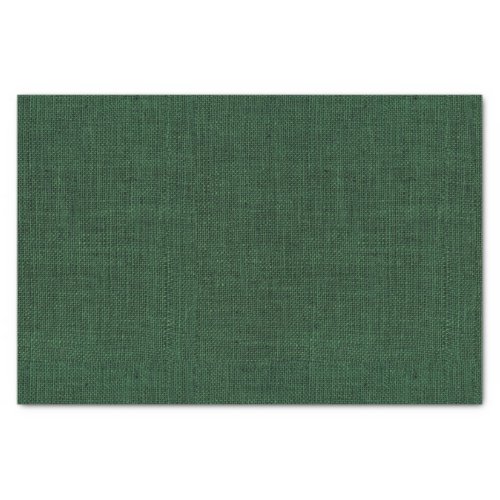 Deep Green Burlap Texture Tissue Paper