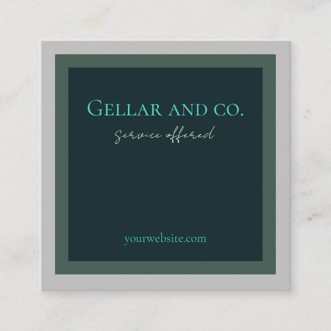 Deep Green Business Card (Front)