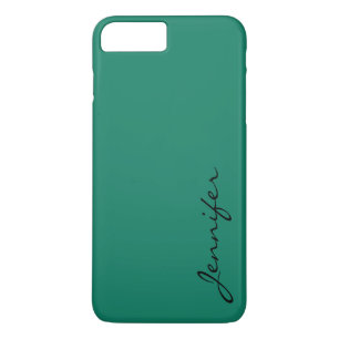 Deep green-cyan turquoise color background iPhone 8 plus/7 plus case