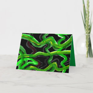 Deep green mixed colors art decor any occasion card