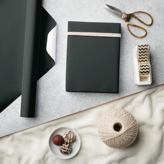 Deep Green Solid Plain Color Wrapping Paper (Crafts)