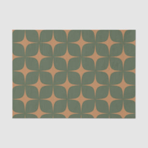 Deep Green Terracotta Mid Century Modern Boho Tissue Paper
