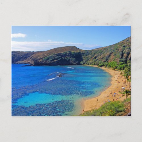 Deep Hanauma Bay 3 Honolulu Oahu Hawaii Inland Postcard