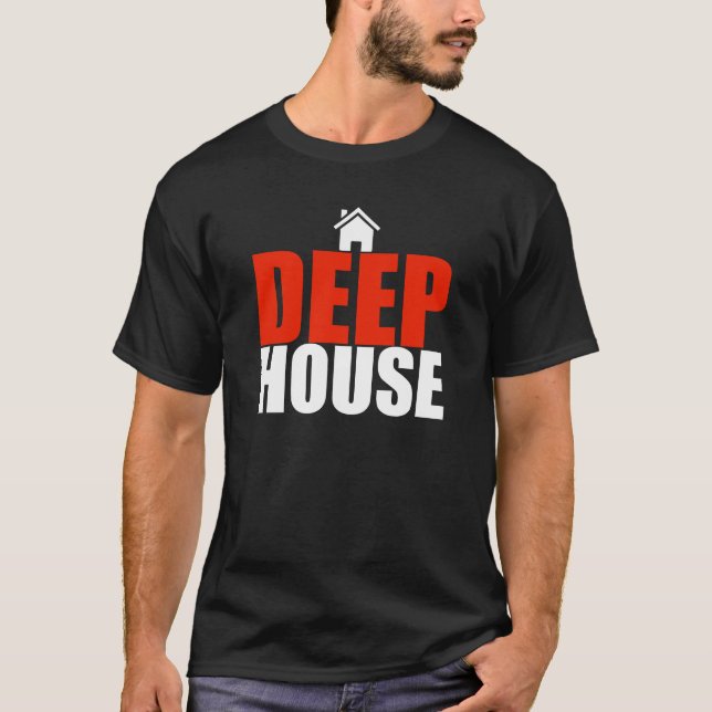 deep house dj style music design t-shirt (Front)