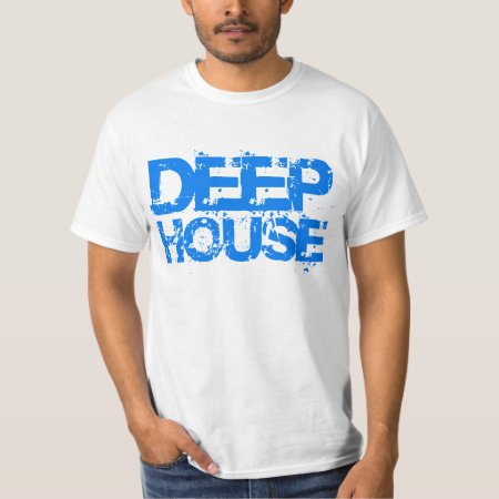Deep House Music Dj Blue Design T-shirt