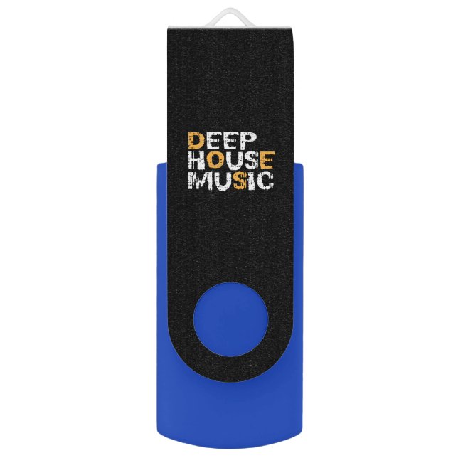 Deep House Music Flash Drive (Front Vertical)
