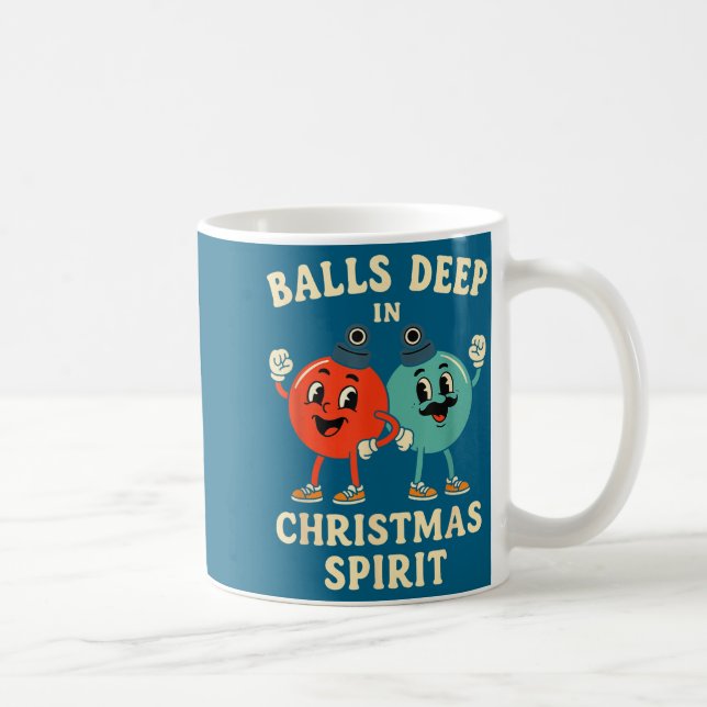 Deep In Christmas Srit Funny Retro Holiday Humor  Coffee Mug (Right)