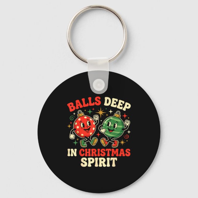 Deep In Christmas Srit  Keychain (Front)