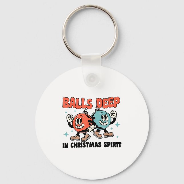 Deep In Christmas Srit  Keychain (Front)