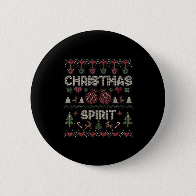 Deep In The Christmas Srit Couple Matching Christm Button (Front)