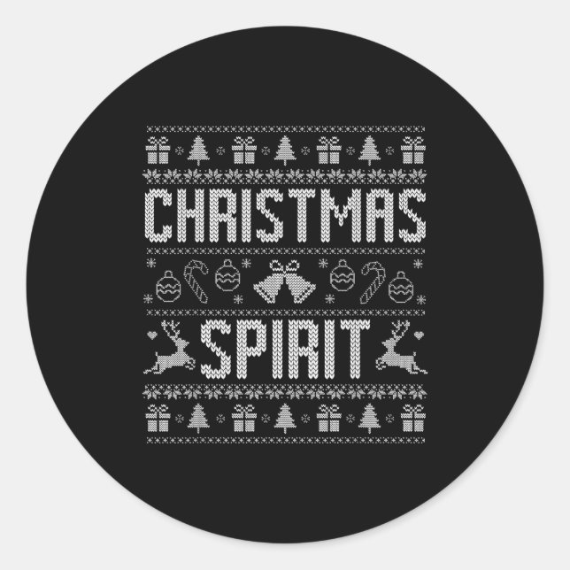 Deep In The Christmas Srit Couple Matching Christm Classic Round Sticker (Front)