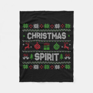Deep In The Christmas Srit Matching Couples Fleece Blanket