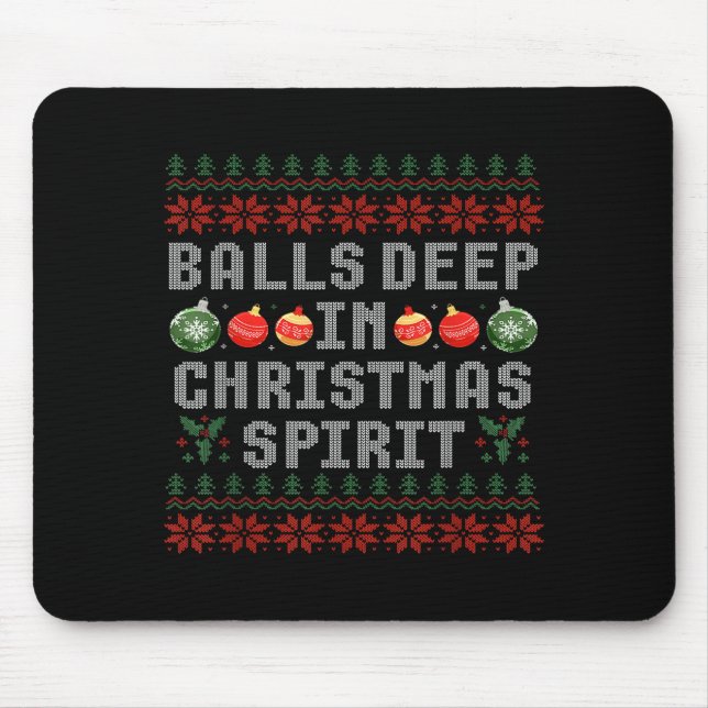 Deep In The Christmas Srit Matching Couples Ugly  Mouse Pad (Front)