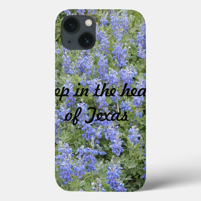 "Deep in the heart of Texas" bluebonnet iPad case (Back)