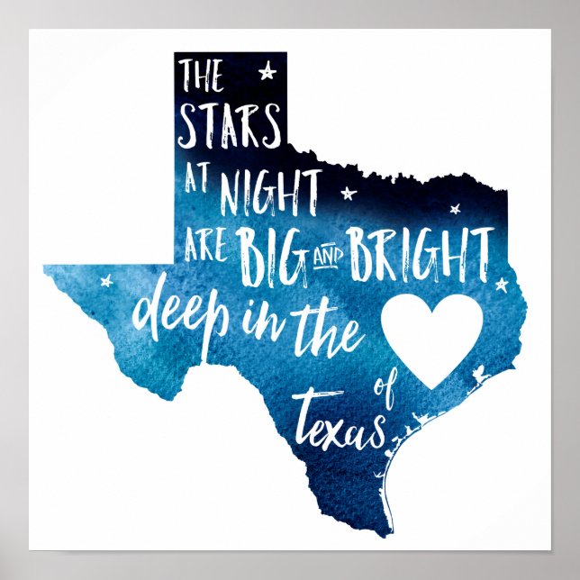 deep in The Heart of TX Harvey print (Front)