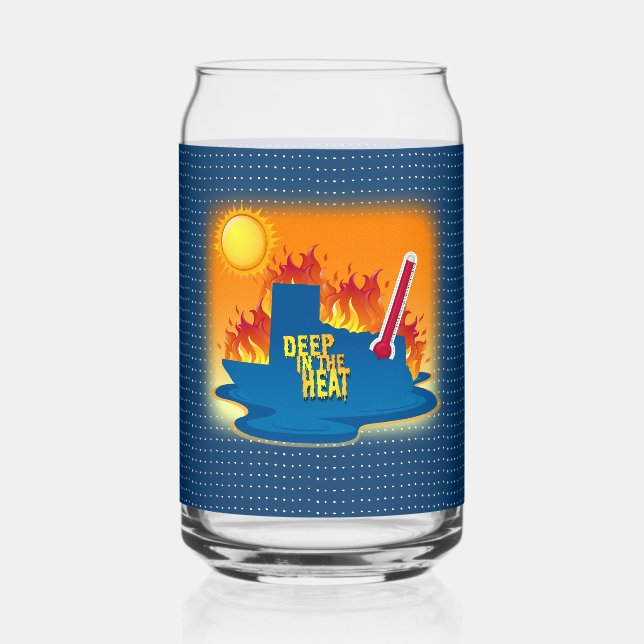 Deep In The Heat of Texas Can Glass (Front)