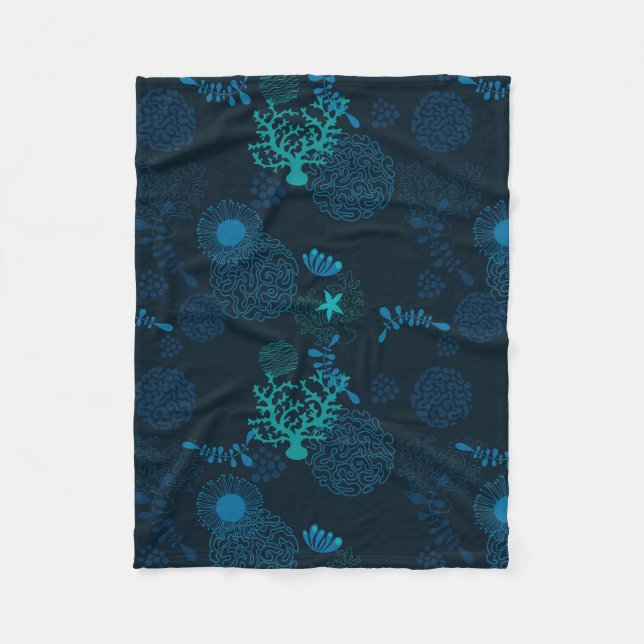 Deep in the Ocean Fleece Blanket (Front)