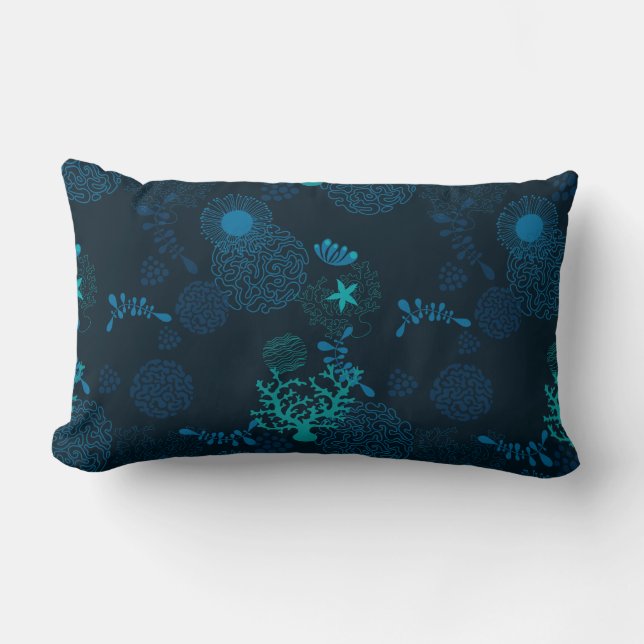 Deep in the Ocean Lumbar Pillow (Front)