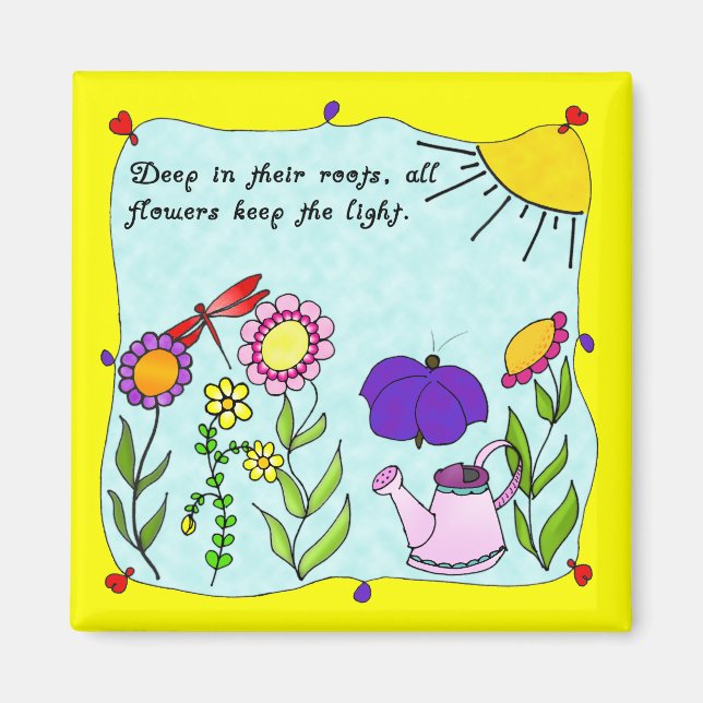 Deep in their Roots Square Magnet (Front)