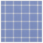 Deep Indigo Blue Windowpane Plaid Pattern Fabric