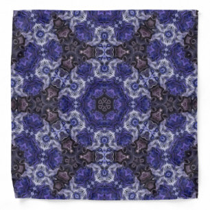 Deep Indigo Swirl Mandala with Fluid Patterns Bandana