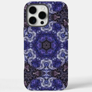 Deep Indigo Swirl Mandala with Fluid Patterns iPhone 16 Pro Max Case