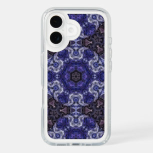Deep Indigo Swirl Mandala with Fluid Patterns iPhone 16 Case